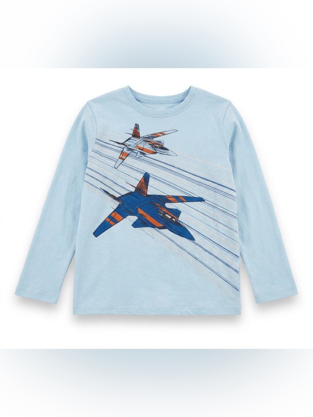 4/$20 CARTER’S long sleeve shirt airplanes aviation baby blue